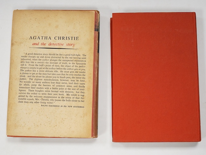 Christie, Agatha - 2 works, Mrs McGinty’s Dead, 1st English edition, 8vo, 4pp. of advertisements, red cloth with black letter, in clipped d/j, The Crime Club, London, 1952 and Hickory Dickory Dock, 1st edition, 8vo, ink